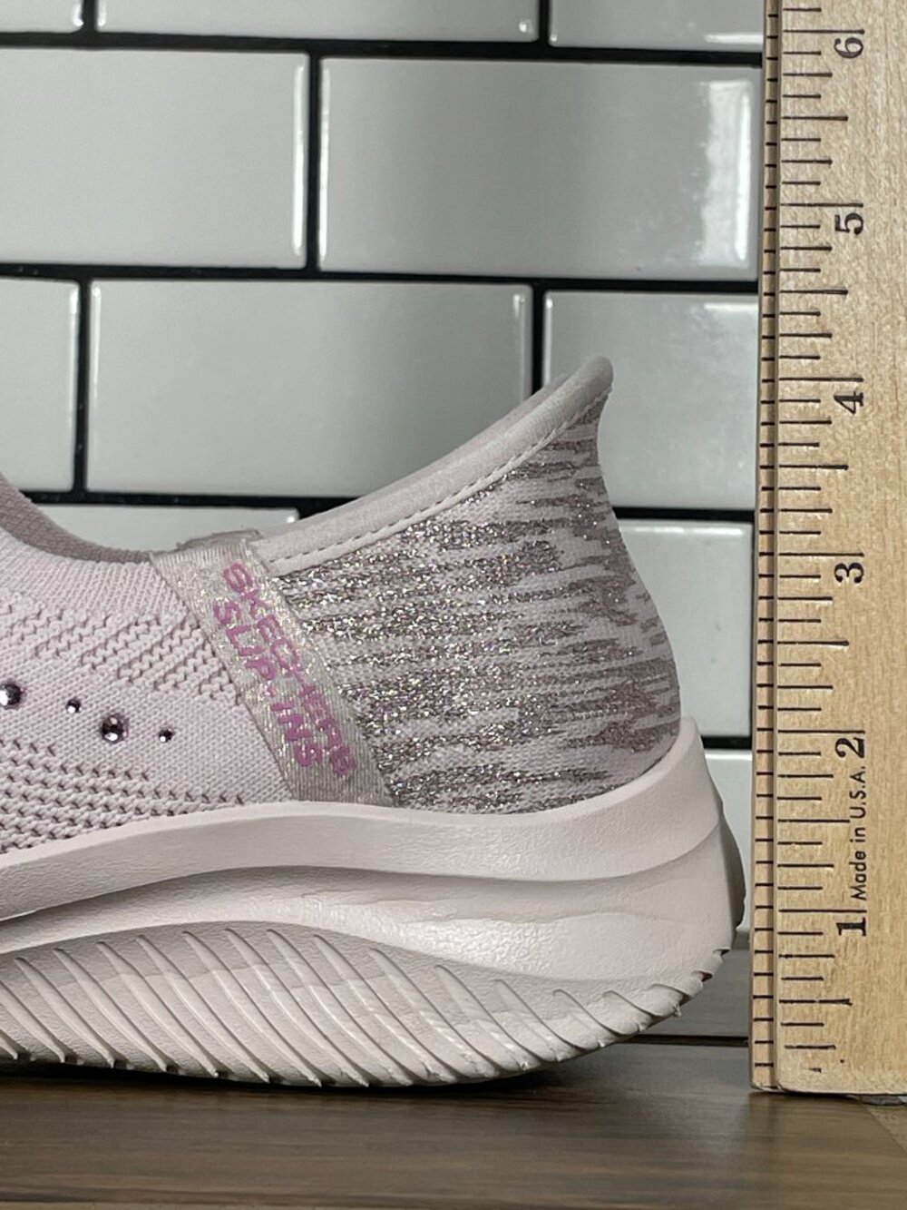 Skechers Slip-ins Ultra Flex 3.0 Summer Stripes Shoes Womens 7 Pink Hands Free - Picture 11 of 15